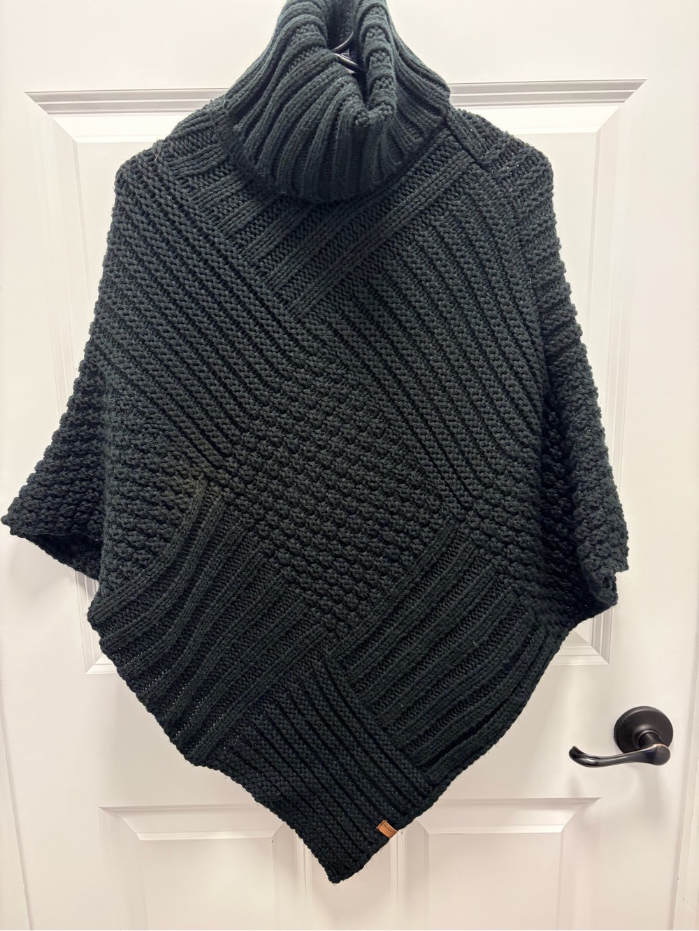 Roots Black Turtleneck Poncho
